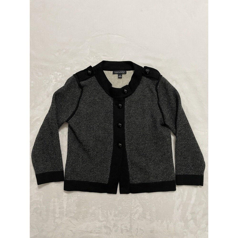 Banana Republic Sweater Women’s Medium Black Extra Fine Merino Wool Cardigan